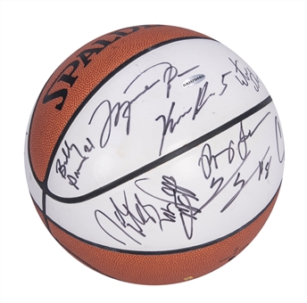 2001-02 Washington Wizards Team Signed Spalding Basketball With 12 Signatures Including Michael Jordan (UDA & Beckett) 